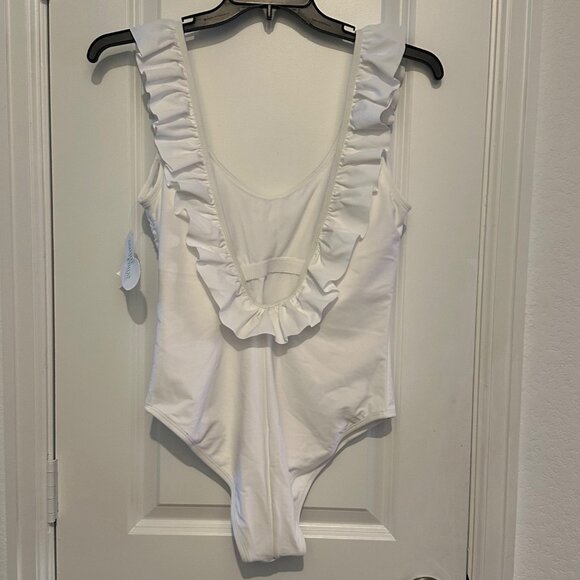 Lolli Swim Sugar Coast White One-Piece Swimsuit Large - Picture 2 of 8